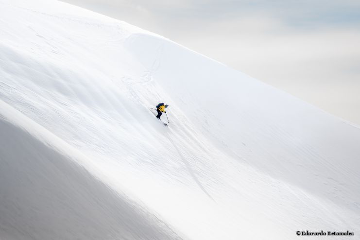 Abfahrt vom Villarrica Vulkan-El Patron Ber